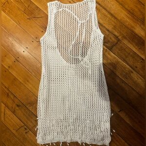 White Knit Sleeveless Cover-Up